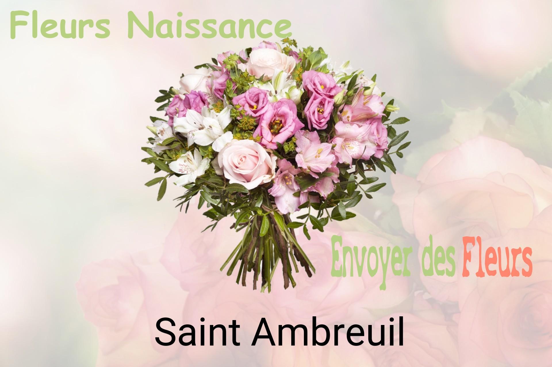 Bouquet de fleurs de naissance livré à Saint-Ambreuil